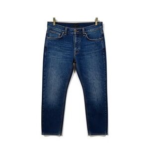 Nudie Jeans Solid Ollie wild blue mens jeans cotton stretch size 32 X 26